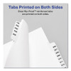 Preprinted Legal Exhibit Side Tab Index Dividers, Avery Style, 10-Tab, 10, 11 x 8.5, White, 25/Pack