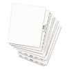 Preprinted Legal Exhibit Side Tab Index Dividers, Avery Style, 10-Tab, 10, 11 x 8.5, White, 25/Pack