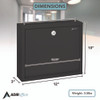 Large Size Steel Multi-Purpose Secure Drop Box, 12 x 3 x 10, Black