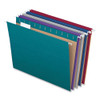 Recycled Hanging File Folders, Letter Size, 1/5-Cut Tabs, Assorted Colors, 25/Box