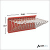 Large File Blueprint Pivot Wall Rack, Assorted Document Sizes Accommodated, 11" x 15.8" x 23.9", Red
