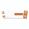 AlphaZ Color-Coded First Letter Combo Alpha Labels, H/U, 1.16 x 3.63, Dark Brown/White, 5/Sheet, 20 Sheets/Pack