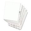 Preprinted Legal Exhibit Side Tab Index Dividers, Avery Style, 10-Tab, 32, 11 x 8.5, White, 25/Pack, (1032)