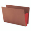 Redrope Drop-Front End Tab File Pockets, Fully Lined 6.5" High Gussets, 5.25" Expansion, Legal Size, Redrope/Red, 10/Box