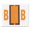 A-Z Color-Coded End Tab Filing Labels, B, 1 x 1.25, White, 500/Roll
