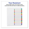 Customizable TOC Ready Index Multicolor Tab Dividers, 26-Tab, A to Z, 11 x 8.5, White, Contemporary Color Tabs, 1 Set