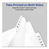 Preprinted Legal Exhibit Side Tab Index Dividers, Allstate Style, 26-Tab, V, 11 x 8.5, White, 25/Pack