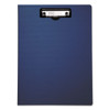 Portfolio Clipboard with Low-Profile Clip, Portrait Orientation, 0.5" Clip Capacity, Holds 8.5 x 11 Sheets, Blue