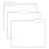 Reinforced Top Tab Colored File Folders, 1/3-Cut Tabs: Assorted, Letter Size, 0.75" Expansion, White, 100/Box