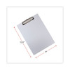 Aluminum Clipboard with Low Profile Clip, 0.5" Clip Capacity, Holds 8.5 x 11 Sheets, Aluminum