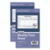 Weekly Time Sheets, One Part (No Copies), 8.5 x 5.5, 100 Forms/Pad, 2 Pads/Pack