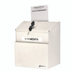 Wall Mountable Steel Suggestion Secure Drop Box with Key, 7 x 6 x 8.5, Stainless Steel 304, White Wall Mountable Steel Suggestion Secure Drop Box with Key, 7 x 6 x 8.5, Stainless Steel 304, White