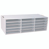 9" x 12" Construction Paper Storage, 15-Slot, White, 9-3/8"H x 29-1/4"W x 12-7/8"D