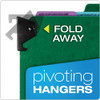 Hanging-Style Personnel Folders, 5 Dividers with 1/5-Cut Tabs, Letter Size, 1/3-Cut Exterior Tabs, Green