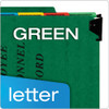 Hanging-Style Personnel Folders, 5 Dividers with 1/5-Cut Tabs, Letter Size, 1/3-Cut Exterior Tabs, Green