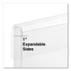 Side Opening Poly Envelopes, 1" Expansion, Letter Size, Clear, 10/Pack
