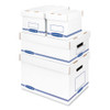 Organizer Storage Boxes, X-Large, 12.75" x 16.5" x 10.5", White/Blue, 12/Carton