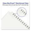 Preprinted Legal Exhibit Side Tab Index Dividers, Avery Style, 25-Tab, 51 to 75, 11 x 8.5, White, 1 Set, (1332)