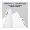 Preprinted Legal Exhibit Side Tab Index Dividers, Avery Style, 10-Tab, 14, 11 x 8.5, White, 25/Pack