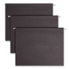 Colored Hanging File Folders with 1/5 Cut Tabs, Letter Size, 1/5-Cut Tabs, Black, 25/Box