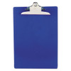 Recycled Plastic Clipboard with Ruler Edge, 1" Clip Capacity, Holds 8.5 x 11 Sheets, Blue