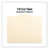 Top Tab File Folders, 1/3-Cut Tabs: Center Position, Letter Size, 0.75" Expansion, Manila, 100/Box