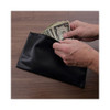 Zippered Wallets/Cases, Leatherette PU, 11 x 6, Black, 2/Pack