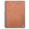 ASMBLD Faux Leather Wirebound Notebook, 1-Subject, Medium/College Rule, Tan Cover, (80) 8.5 x 5.75 Sheets