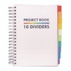 B5 Size 10-Subject Project Book, 10-Subject, Medium/College Rule, White Cover, (200) 9.8 x 6.9 Sheets