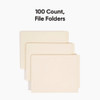 Heavyweight Manila End Tab Folders, 9.5" High Front, Straight Tabs, Letter Size, 0.75" Expansion, Manila, 100/Box