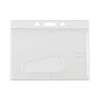 Frosted One-Card Rigid Badge Holders, Horizontal, Frosted 3.68" x 2.75" Holder, 3.38" x 2.13" Insert, 25/Box