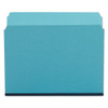 Pressboard Expanding File Folders, Straight Tabs, Letter Size, 1" Expansion, Blue, 25/Box