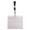 Resealable Badge Holders Combo Pack with 36" Lanyard, Horizontal, Frost 4.13" x 3.75" Holder, 3.88" x 2.63" Insert, 20/Pack