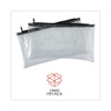Zippered Wallets/Cases, Leatherette PU, 11 x 6, Clear/Black, 2/Pack