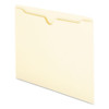 Manila File Jackets, 1-Ply Straight Tab, Letter Size, Manila, 100/Box