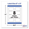 Print-to-the-Edge Labels with Sure Feed and Easy Peel, 2 x 3, Glossy Clear, 80/Pack