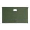 Hanging Pockets with Full-Height Gusset, 1 Section, 3.5" Capacity, Legal Size, Standard Green, 10/Box