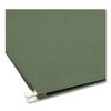 Hanging Pockets with Full-Height Gusset, 1 Section, 3.5" Capacity, Legal Size, Standard Green, 10/Box