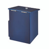 Squared Wood Locking Suggestion Box, 7.25 x 7.5 x 10, Medium Density Fiberboard, Blue