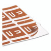 AlphaZ Color-Coded Second Letter Alphabetical Labels, U, 1 x 1.63, Dark Brown, 10/Sheet, 10 Sheets/Pack