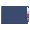 End Tab Pressboard Classification Folders, Six SafeSHIELD Fasteners, 2" Expansion, 2 Dividers, Legal Size, Dark Blue, 10/Box
