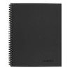 Wirebound Business Notebook, 1-Subject, Wide/Legal Rule, Black Linen Cover, (80) 11 x 8.5 Sheets