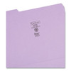 Colored File Folders, 1/3-Cut Tabs: Assorted, Letter Size, 0.75" Expansion, Lavender, 100/Box