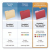 Colored File Folders with Grid-Ruled Interiors, 1/3-Cut: Assorted Positions, Legal Size, Bright Orange/White, 100/Box