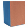 Redrope Drop-Front End Tab File Pockets, Fully Lined 6.5" High Gussets, 5.25" Expansion, Letter Size, Redrope/Blue, 10/Box