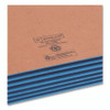 Redrope Drop-Front End Tab File Pockets, Fully Lined 6.5" High Gussets, 5.25" Expansion, Letter Size, Redrope/Blue, 10/Box