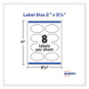 Laser/Inkjet Media Labels, Inkjet/Laser Printers, 2 x 3.3, White, 8 Labels/Sheet, 25 Sheets/Pack