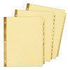 Preprinted Laminated Tab Dividers with Gold Reinforced Binding Edge, 12-Tab, Jan. to Dec., 11 x 8.5, Buff, 1 Set