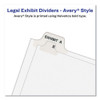 Avery-Style Preprinted Legal Side Tab Divider, 26-Tab, Exhibit B, 11 x 8.5, White, 25/Pack, (1372)