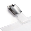 ID/Security Card Holder Set, Vertical/Horizontal, Clip, Clear, 25/Pack